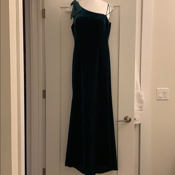 eliza j green velvet dress